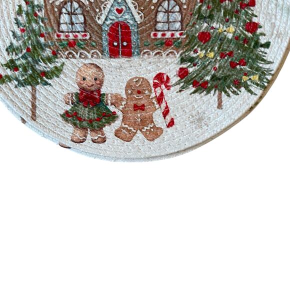 NICOLE MILLER Gingerbread Placemats 15in Set of 4 Christmas Holiday New - Picture 3 of 8